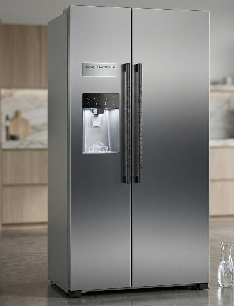 Fridge freezer installation with dedicated water feed