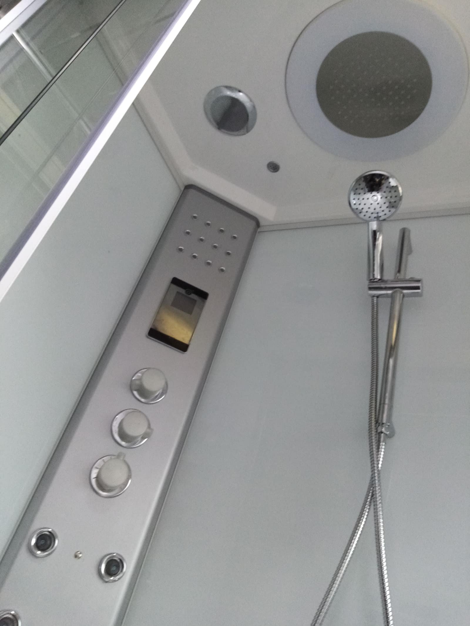 Modern shower cabin installation